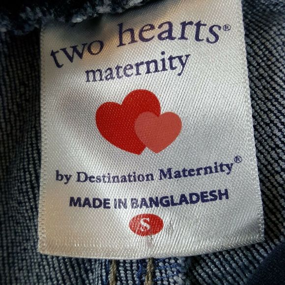 Two Hearts Maternity Crop Capri Jeans Size Small - Picture 7 of 8